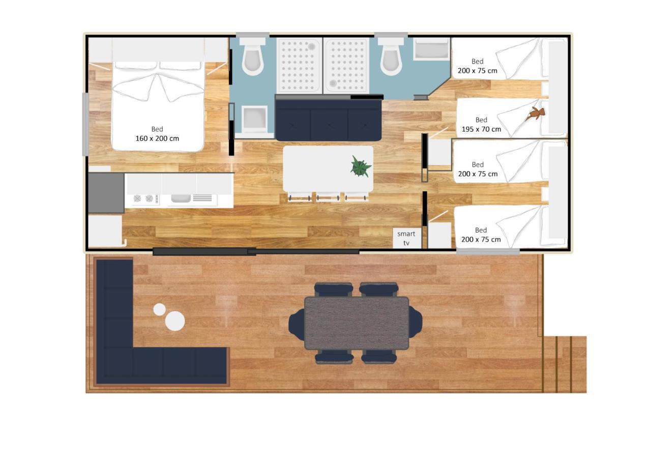 Estivo Premium Deluxe Mobile Homes On Camping Malibu Beach Лидо-ди-Езоло Экстерьер фото